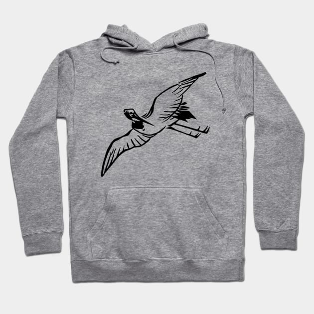 Wings of Freedom: Flying Bird Hoodie by Pieartscreation